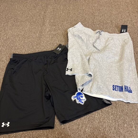 (2) Under Armour  Seton Hall Pirates Basketball Shorts Men XL - Brand New - Picture 1 of 16